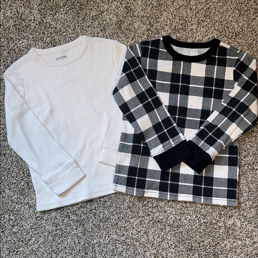 The Children's Place Long Sleeve Tees in White and Black